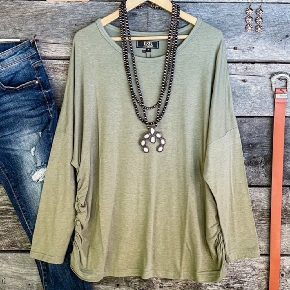 Rusched Knit Tunic